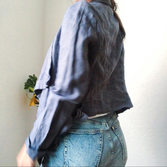 Kut from the Kloth blue drape denim jacket - Picture 3 of 6